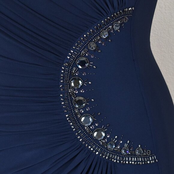 Adrianna Papell Square Neck Bead Embellished Formal Dress - Picture 8 of 9